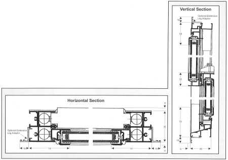 Verical sliding secondary with SF3 subframe for reveal fixing